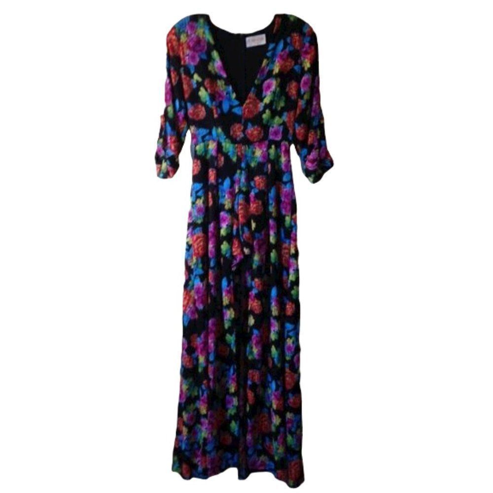 Let Them Eat Cake Floral Jumpsuit Dress Small